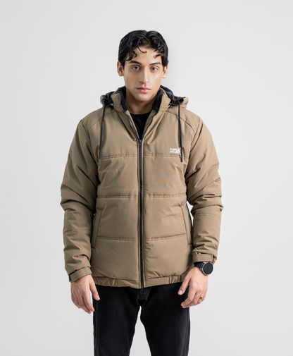 Brown Full Sleeves Puffer jacket