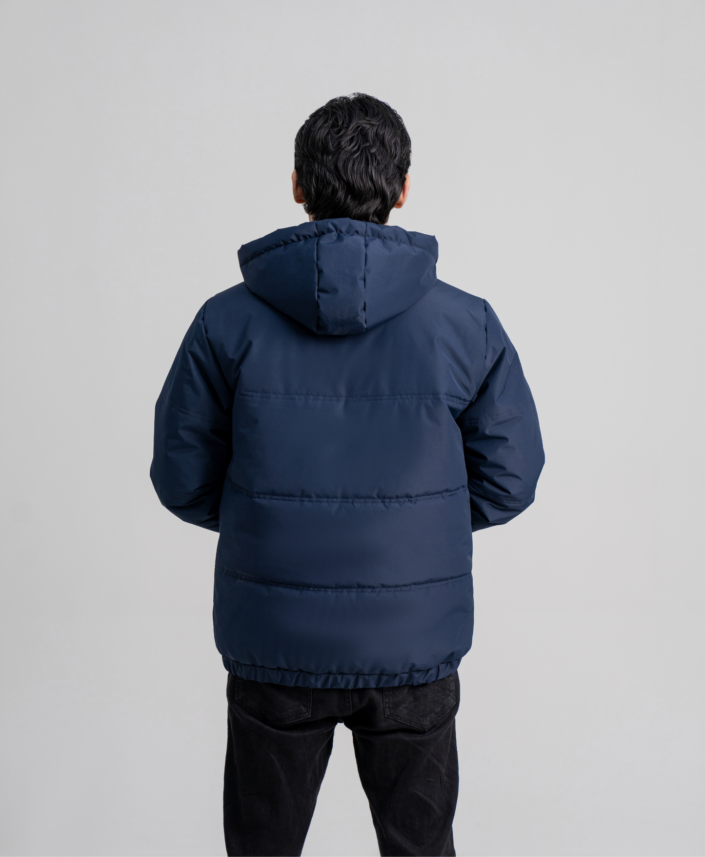 Navy Blue Full Sleeves Puffer jacket