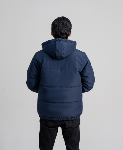 Navy Blue Full Sleeves Puffer jacket