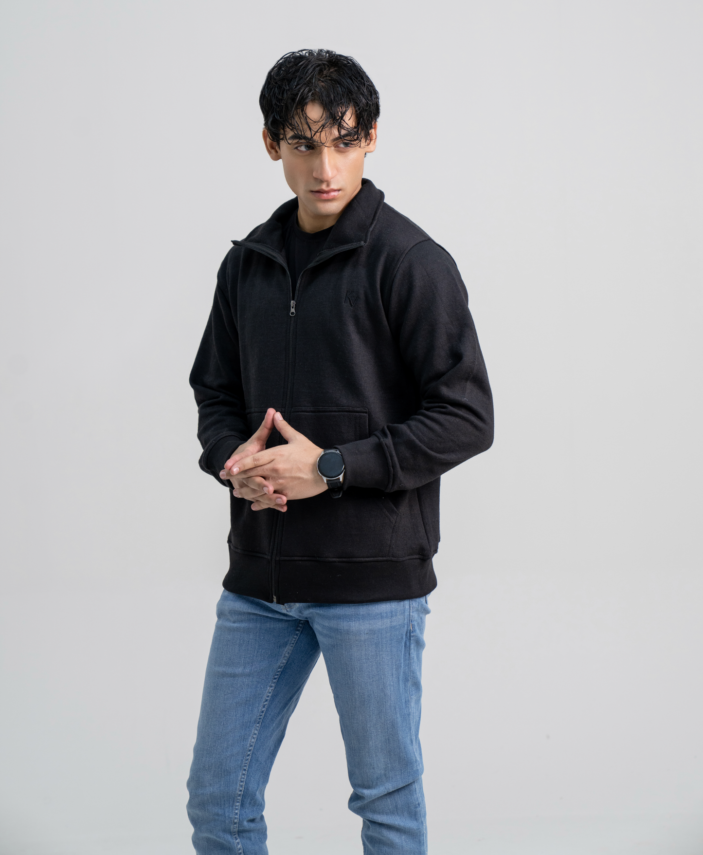 Black Full Sleeve Zipper