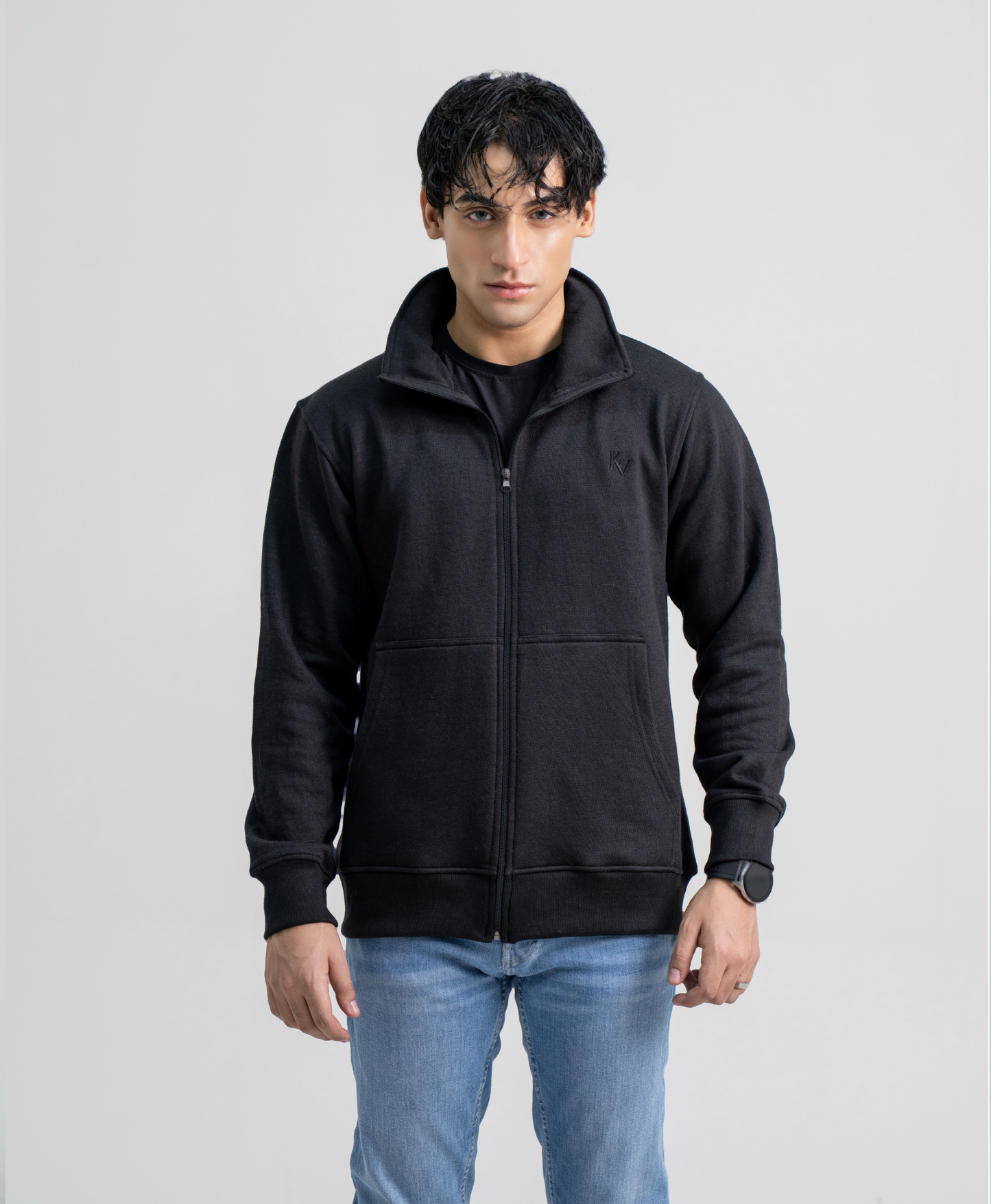 Black Full Sleeve Zipper
