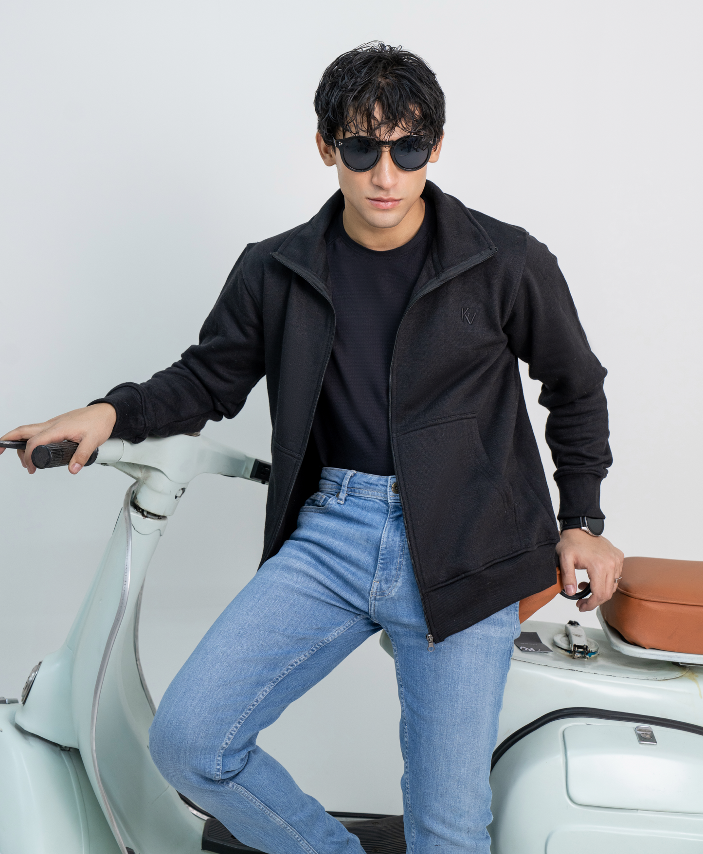 Black Full Sleeve Zipper