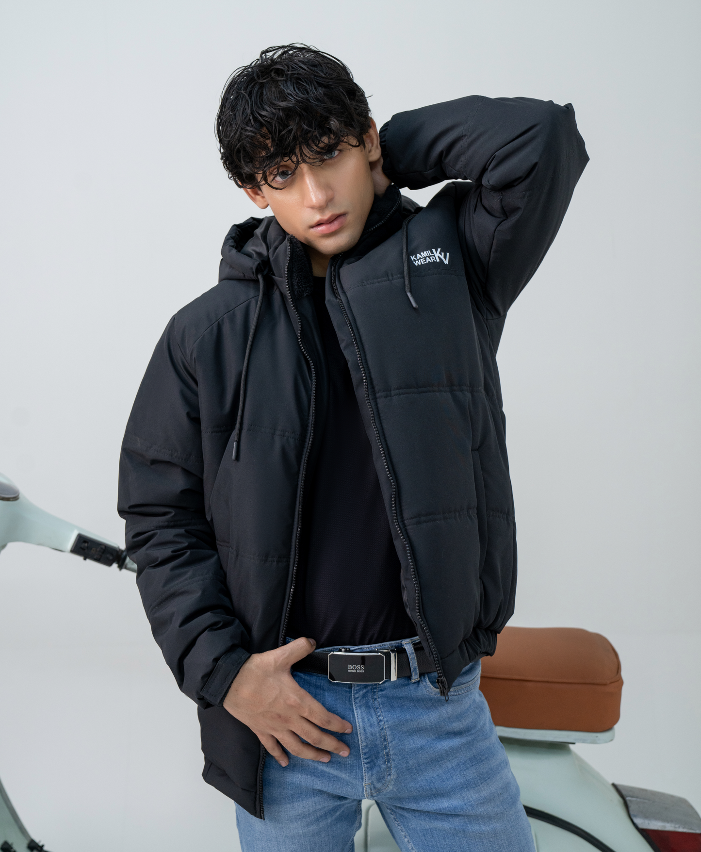 Black Full Sleeves Puffer jacket
