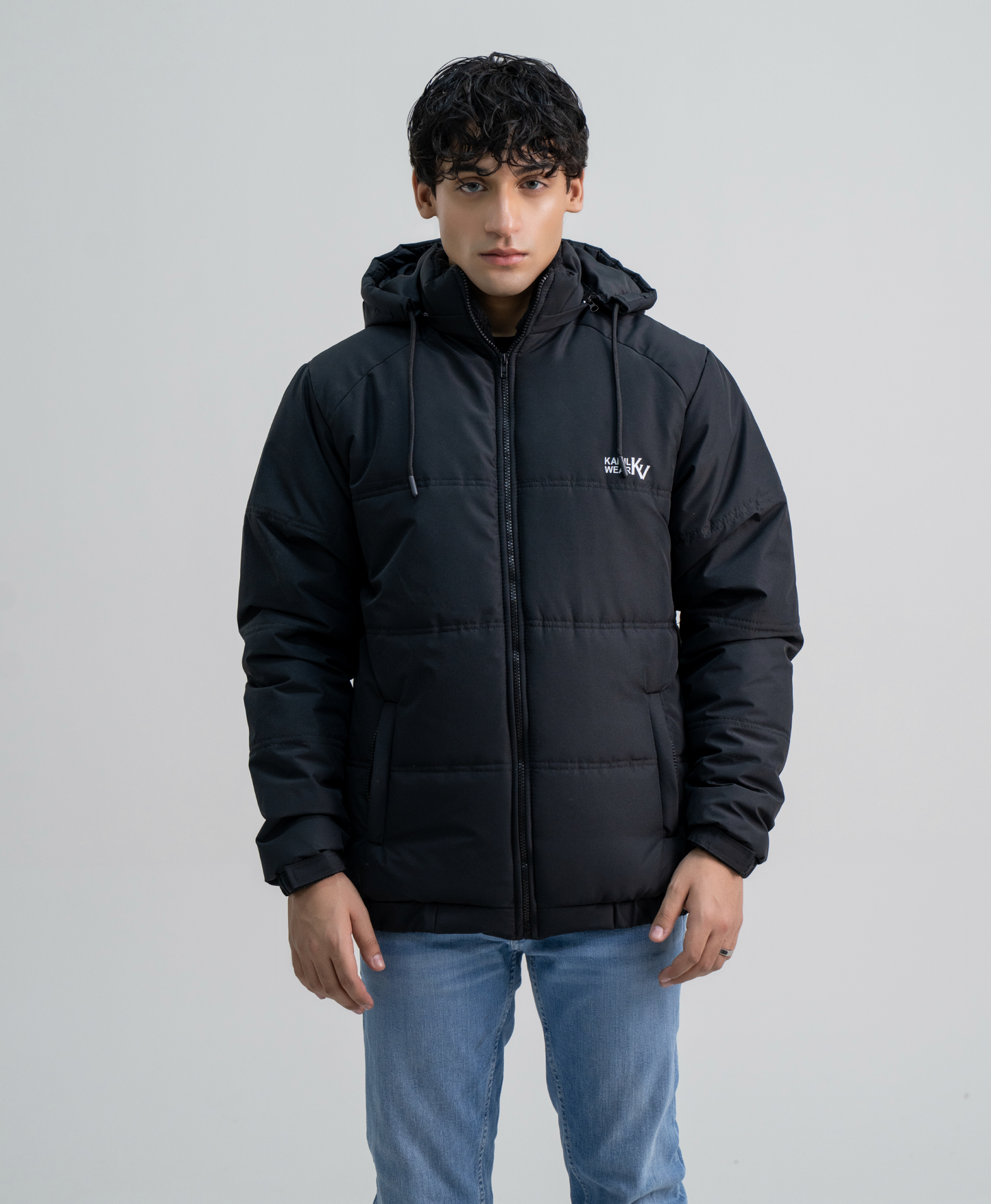 Black Full Sleeves Puffer jacket