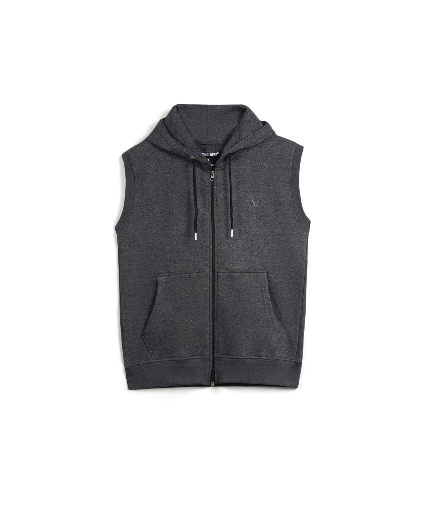 Dark Grey Sleeveless Hoodie