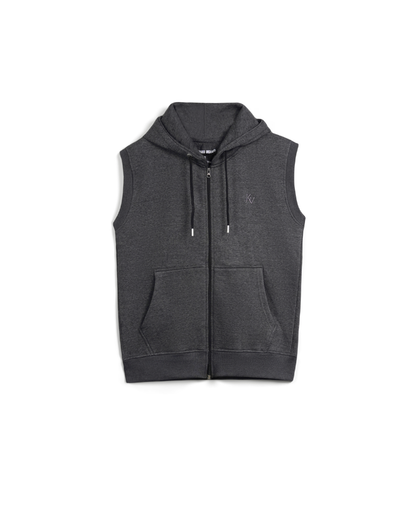 Dark Grey Sleeveless Hoodie