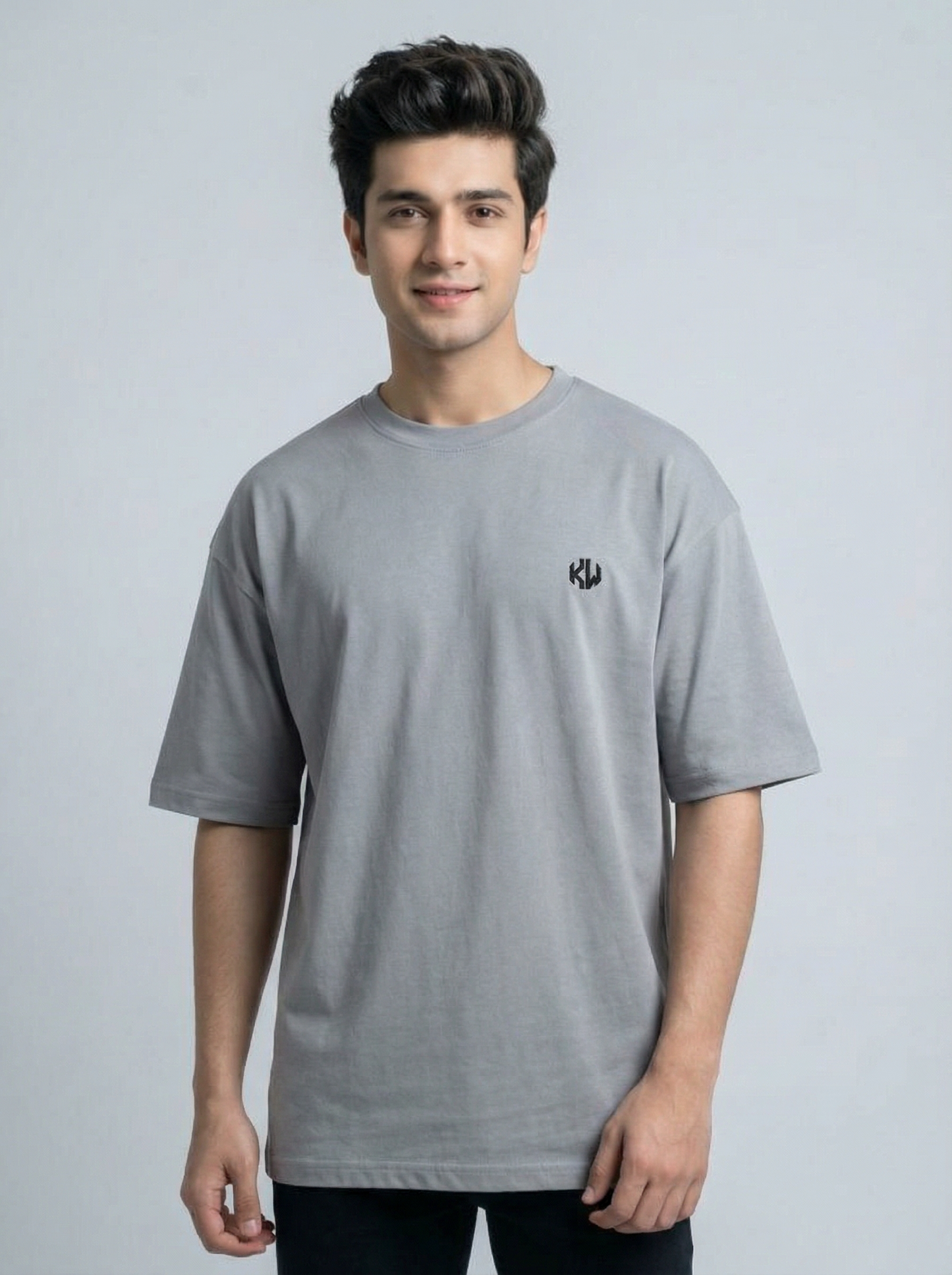 Gray Drop Shoulder Tee