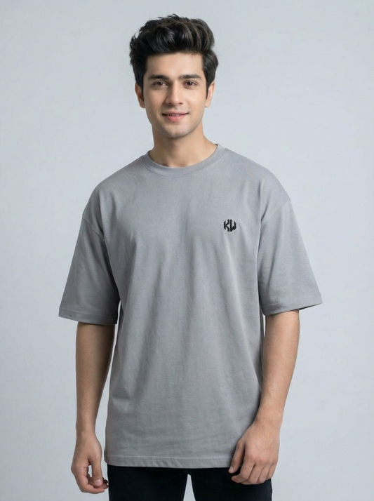 Gray Drop Shoulder Tee