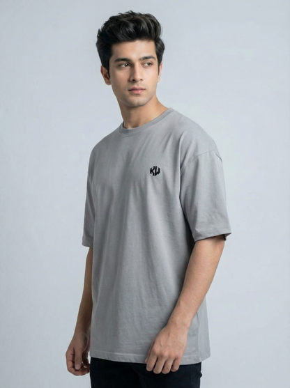 Gray Drop Shoulder Tee