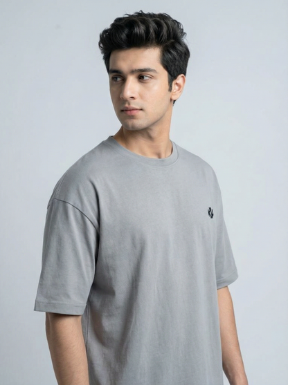 Gray Drop Shoulder Tee