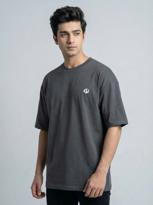Stone Gray Drop Shoulder Tee