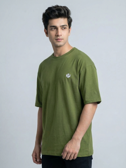 Parrot Green Drop Shoulder Tee