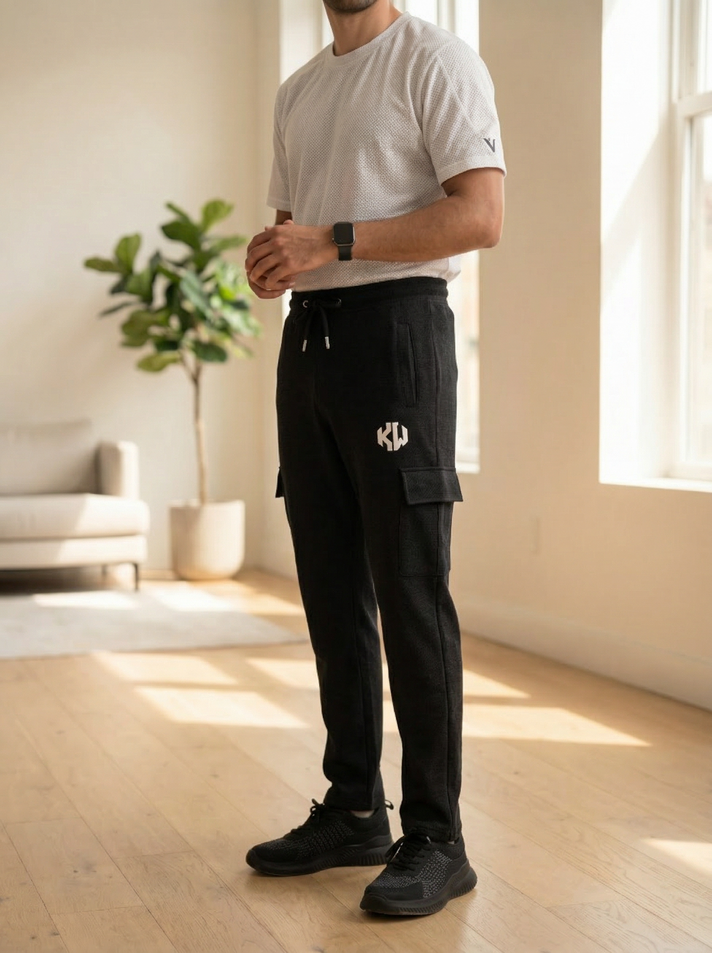 Black Cargo Trouser