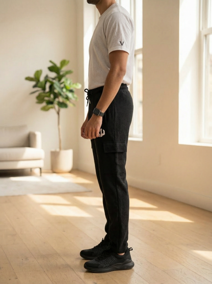 Black Cargo Trouser